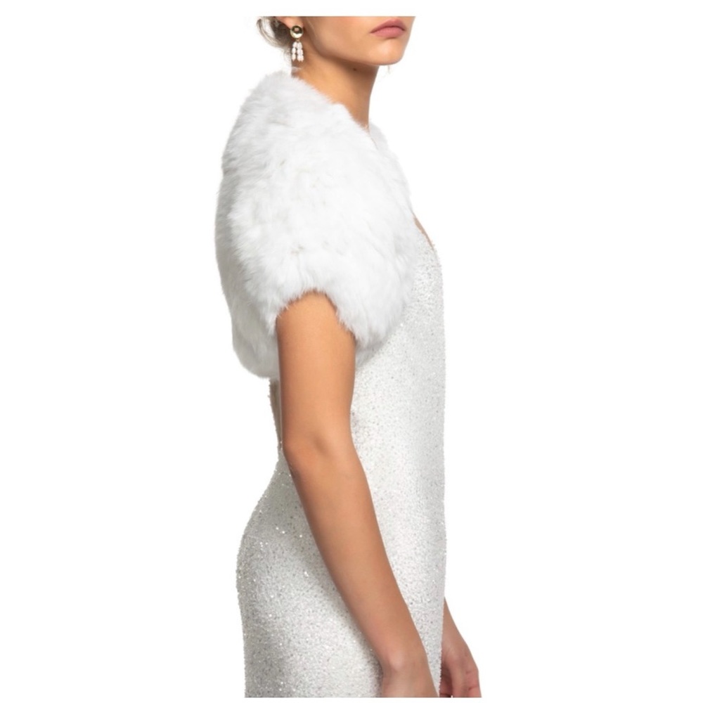 bübish Whistler Genuine Rabbit Fur Bolero Jacket Size M